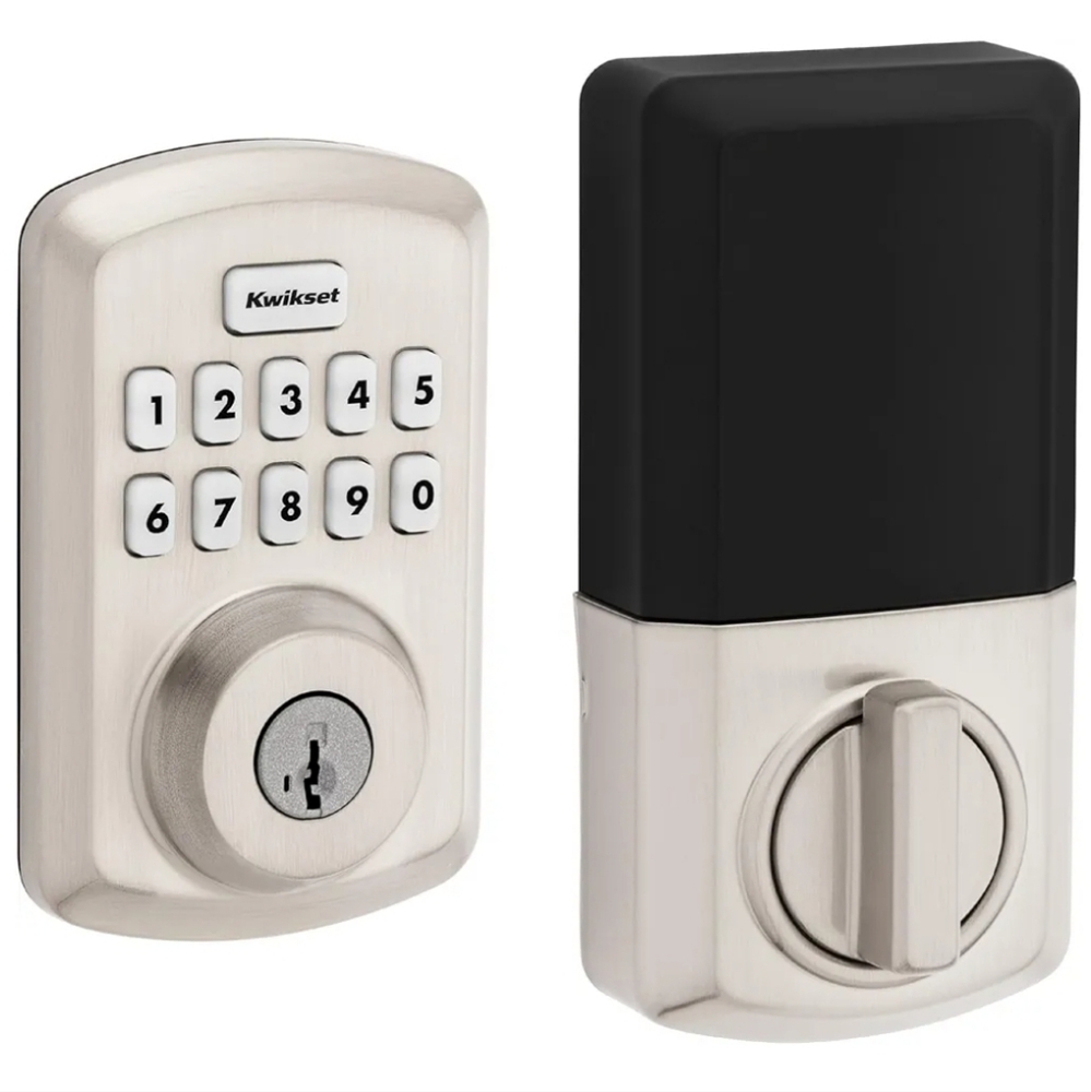 Kwikset Powerbolt 250 10-Button Keypad Satin Nickel Transitional Electronic